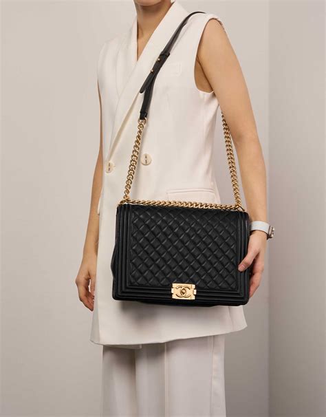 large boy chanel flap bag price|Chanel black boyfriend bag.